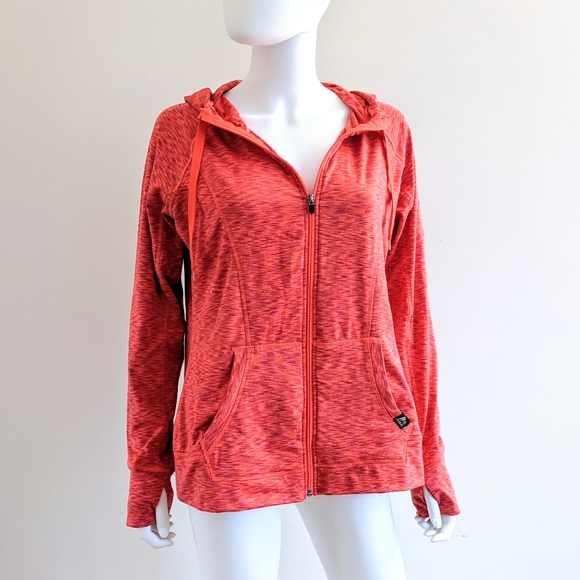 RBX Tops - RBX Pink & Orange Marled Zip Up Athletic Jacket